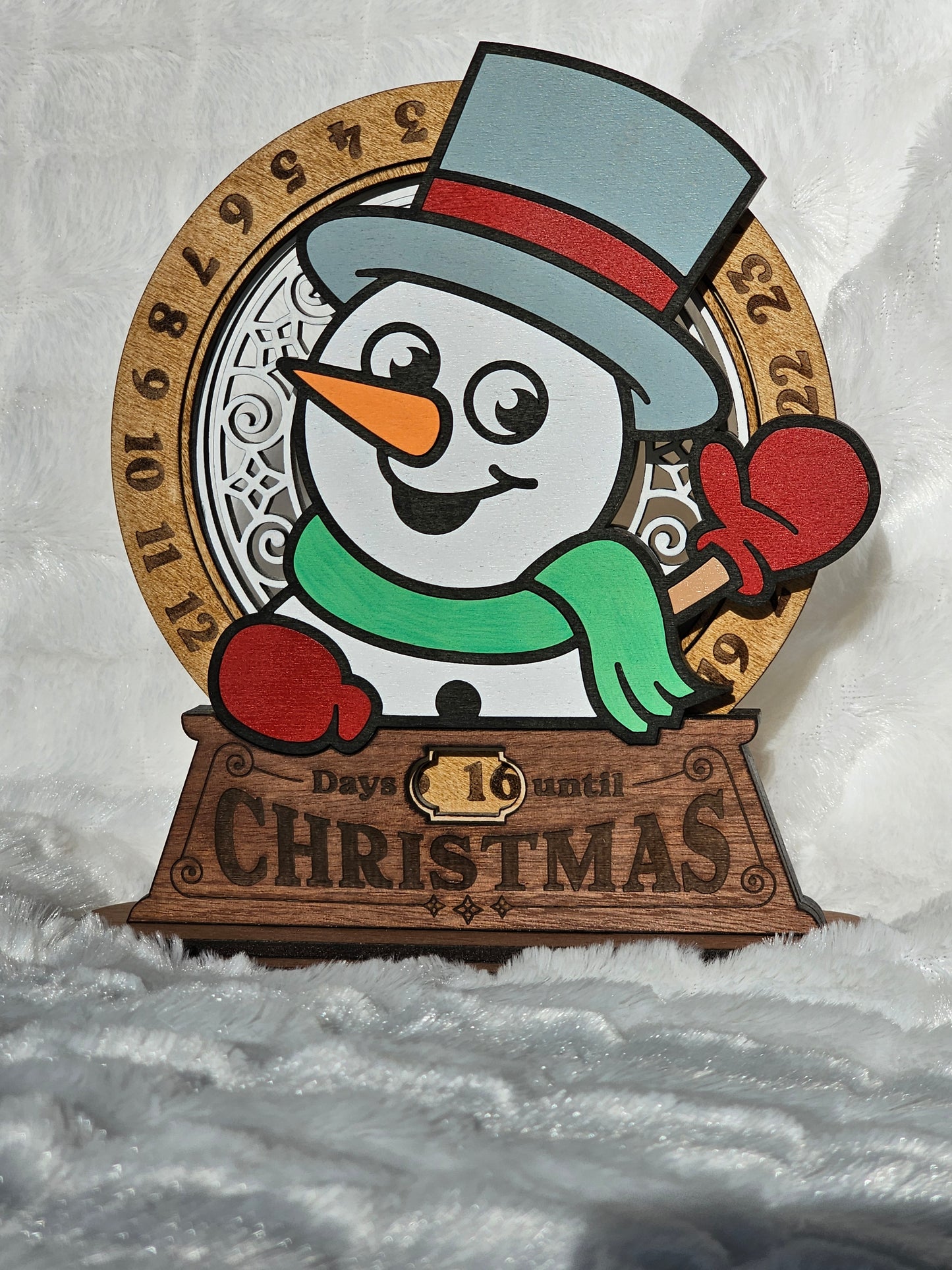 Snowman Christmas Countdown Spinner