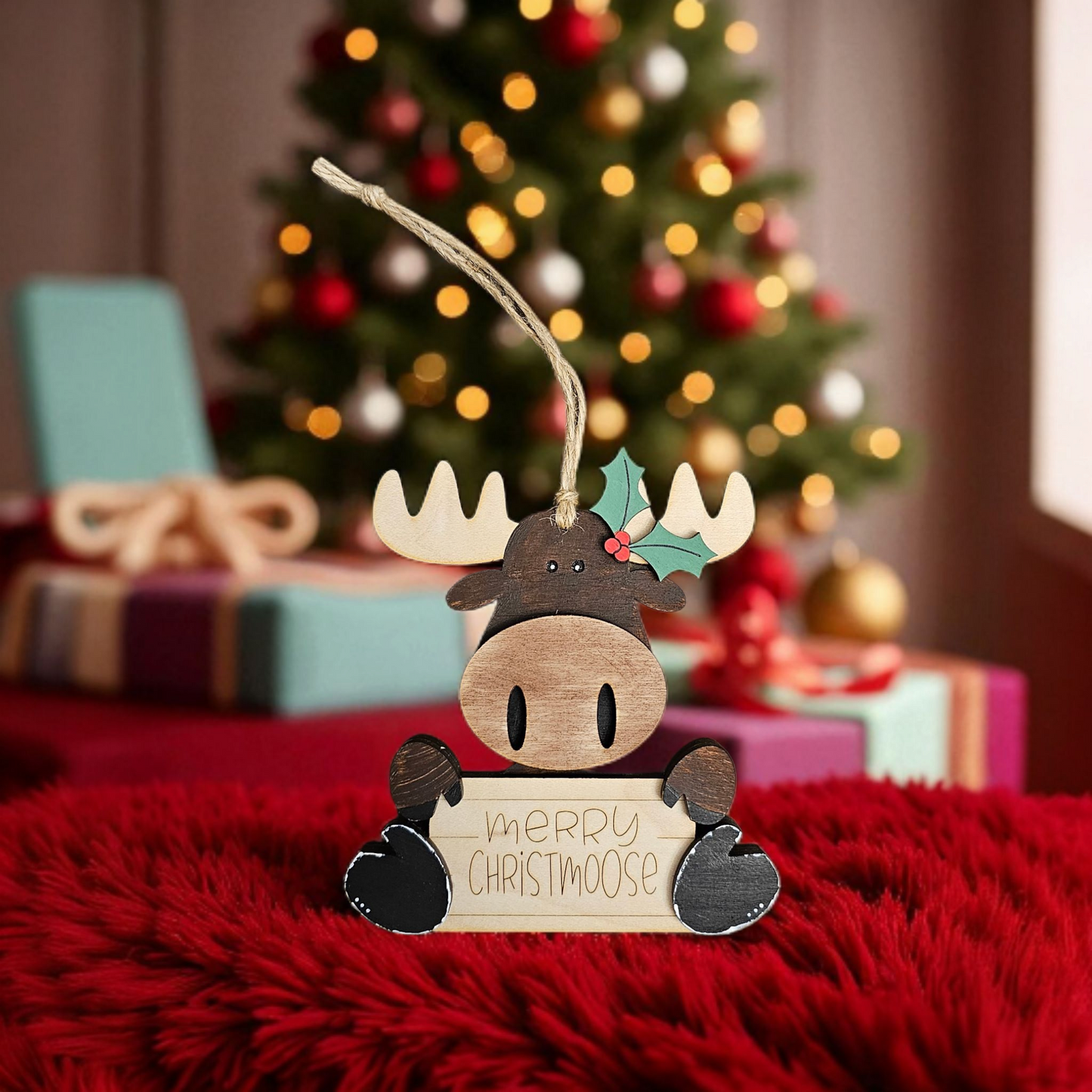 Merry Christmoose Ornament