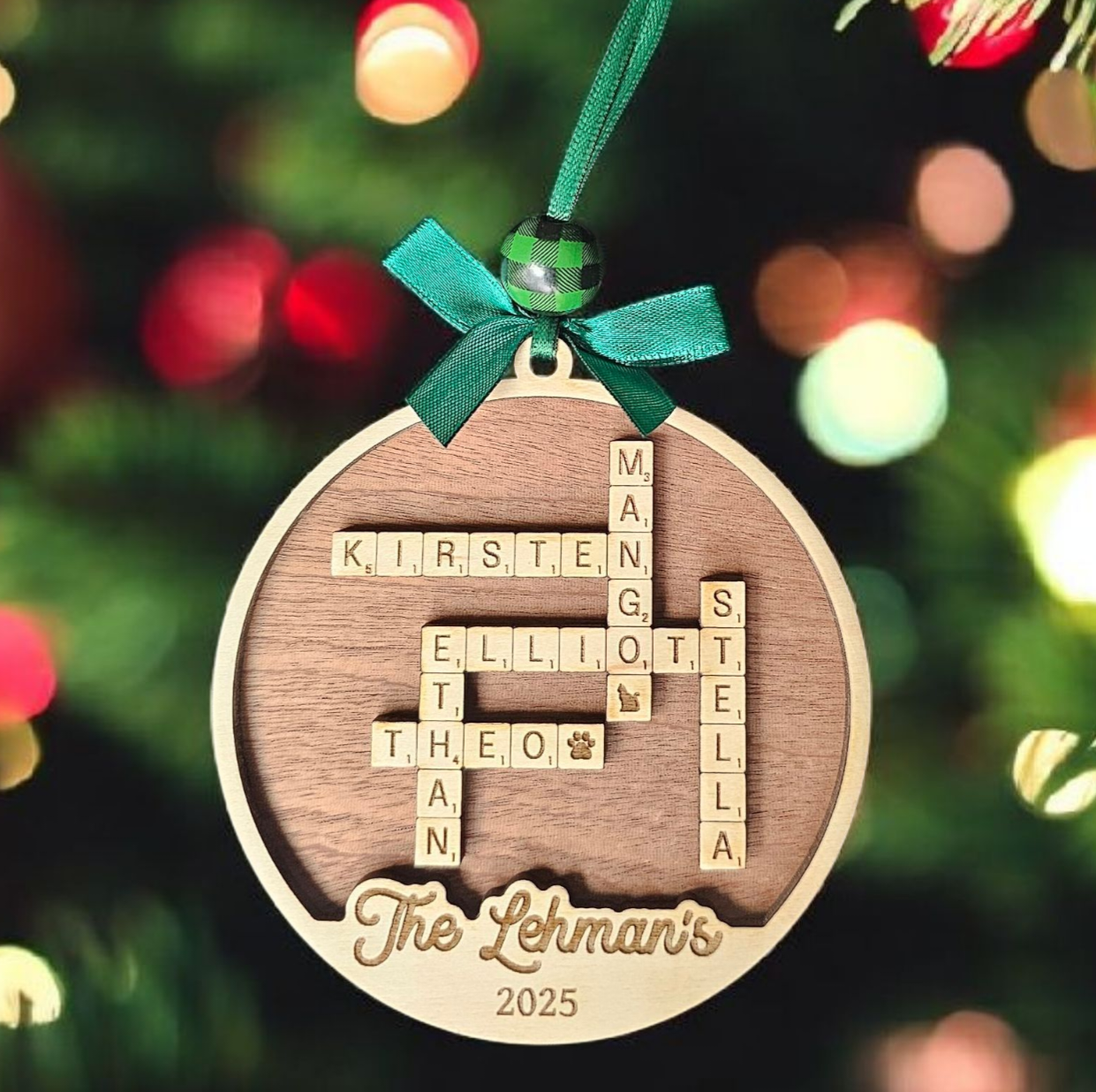 Scrabble Family Ornament