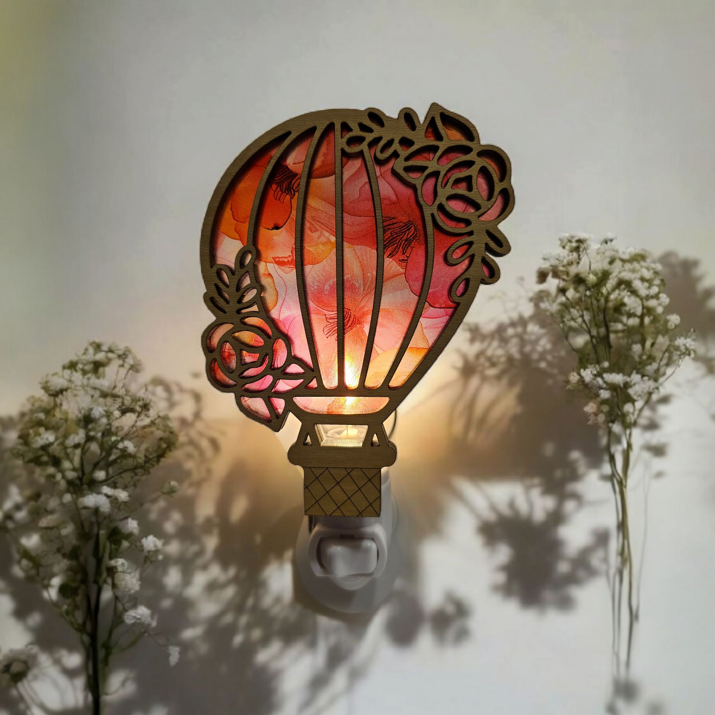 Floral Hot Air Balloon Nightlight