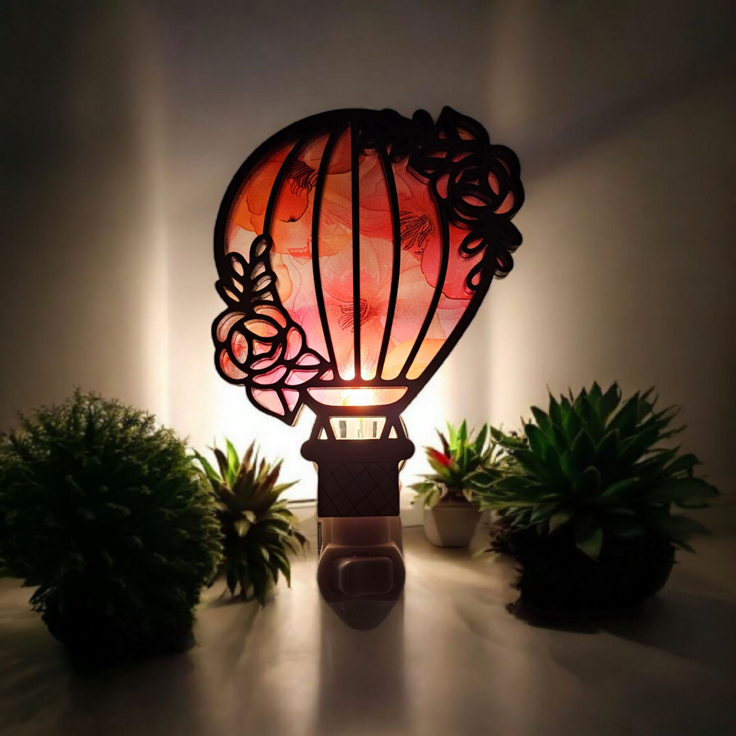 Floral Hot Air Balloon Nightlight