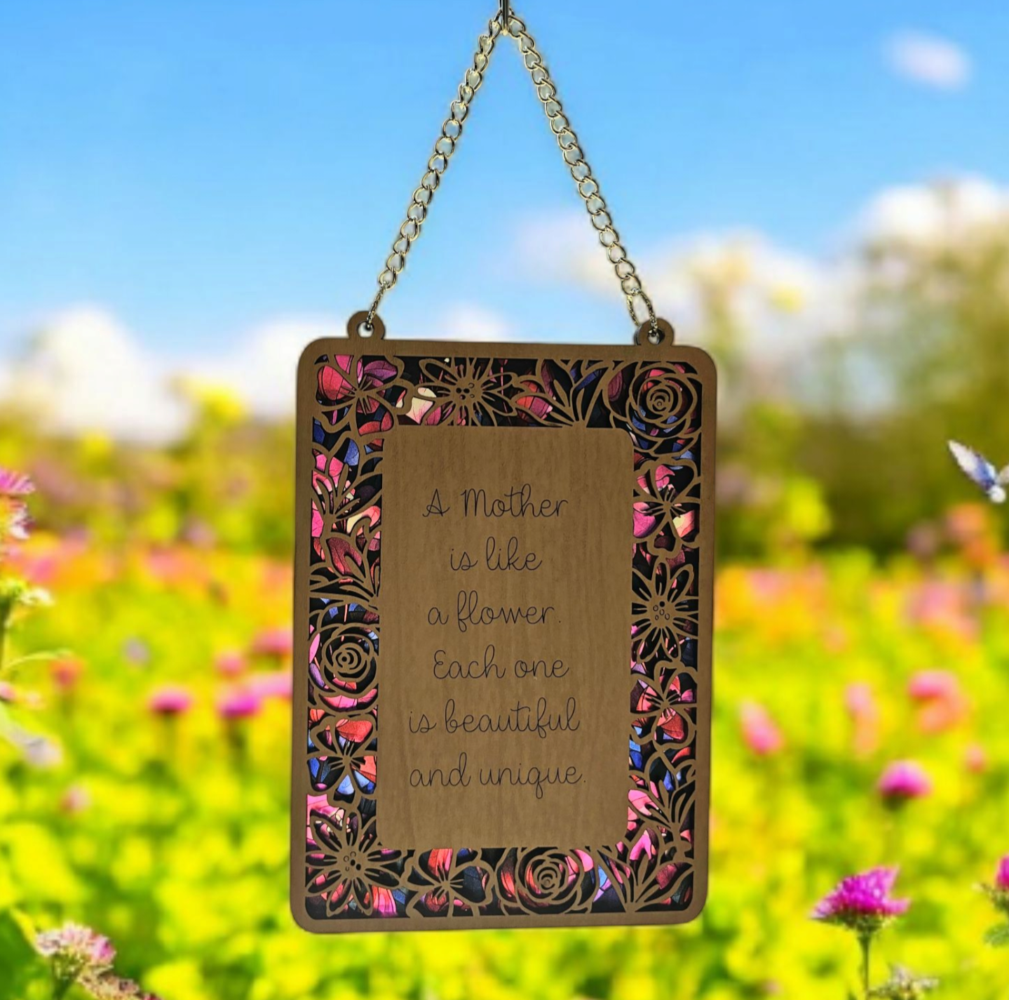 A Mother Is Like A Flower Suncatcher