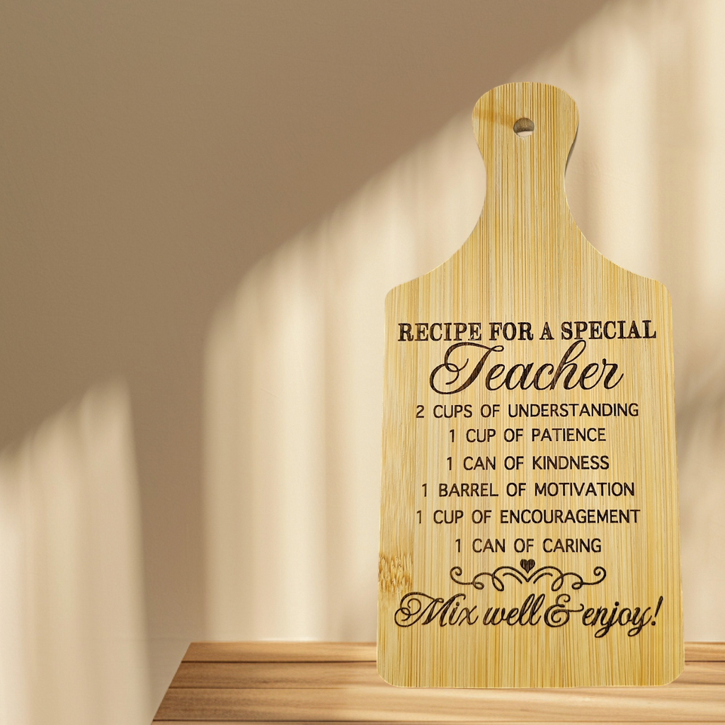 Recipe For A Special Teacher Cutting Board