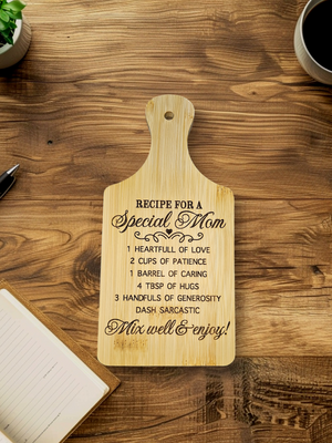 Recipe For A Special Mom Cutting Board