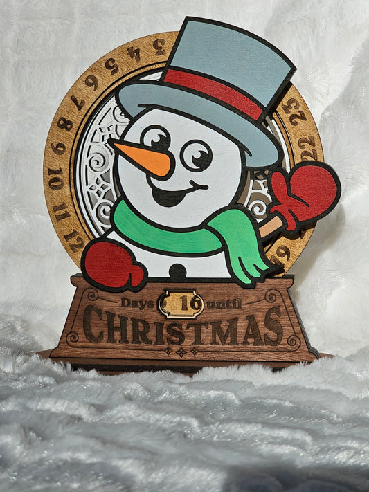 Snowman Christmas Countdown Spinner