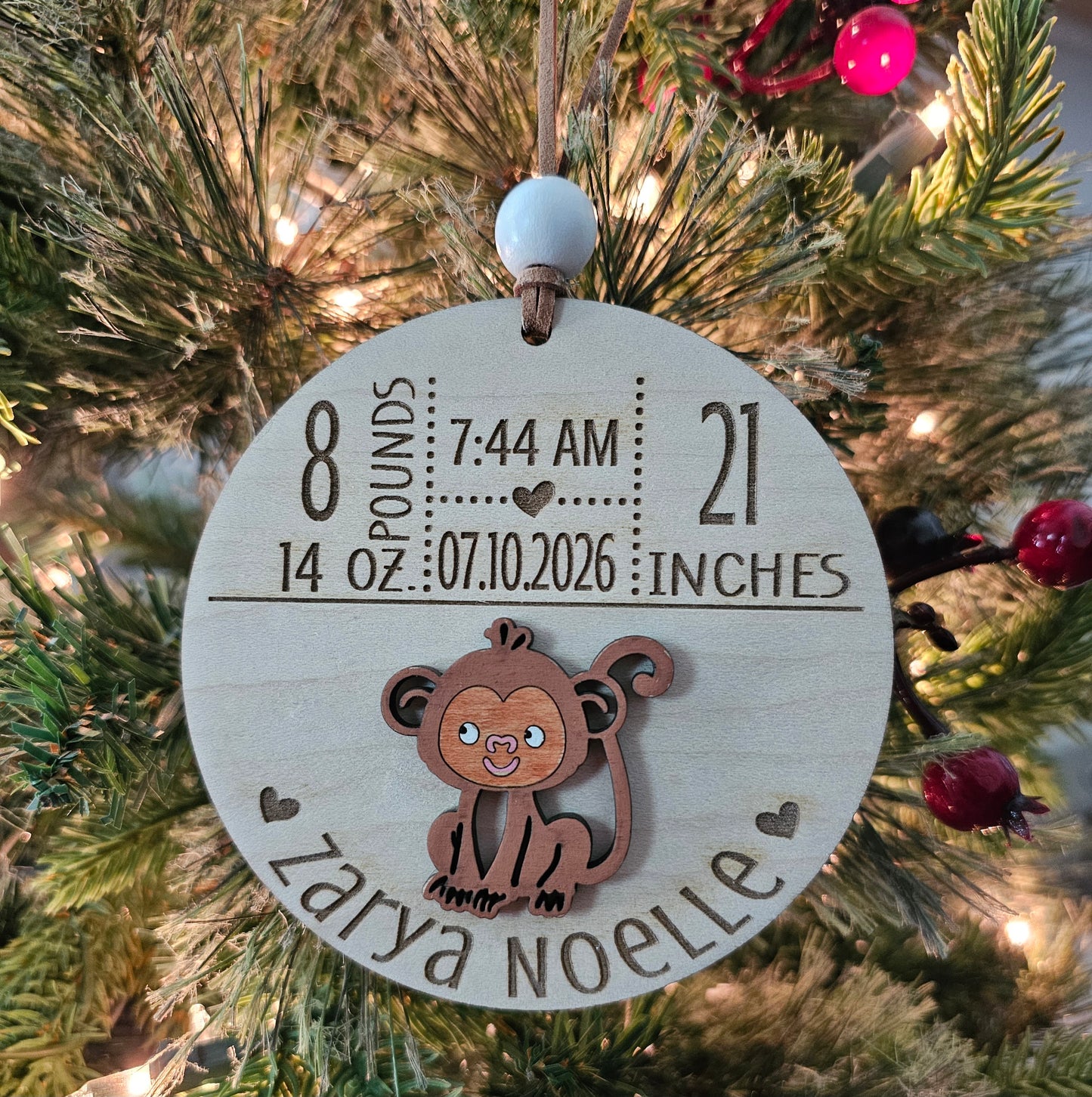 Baby Birth Stats Ornament