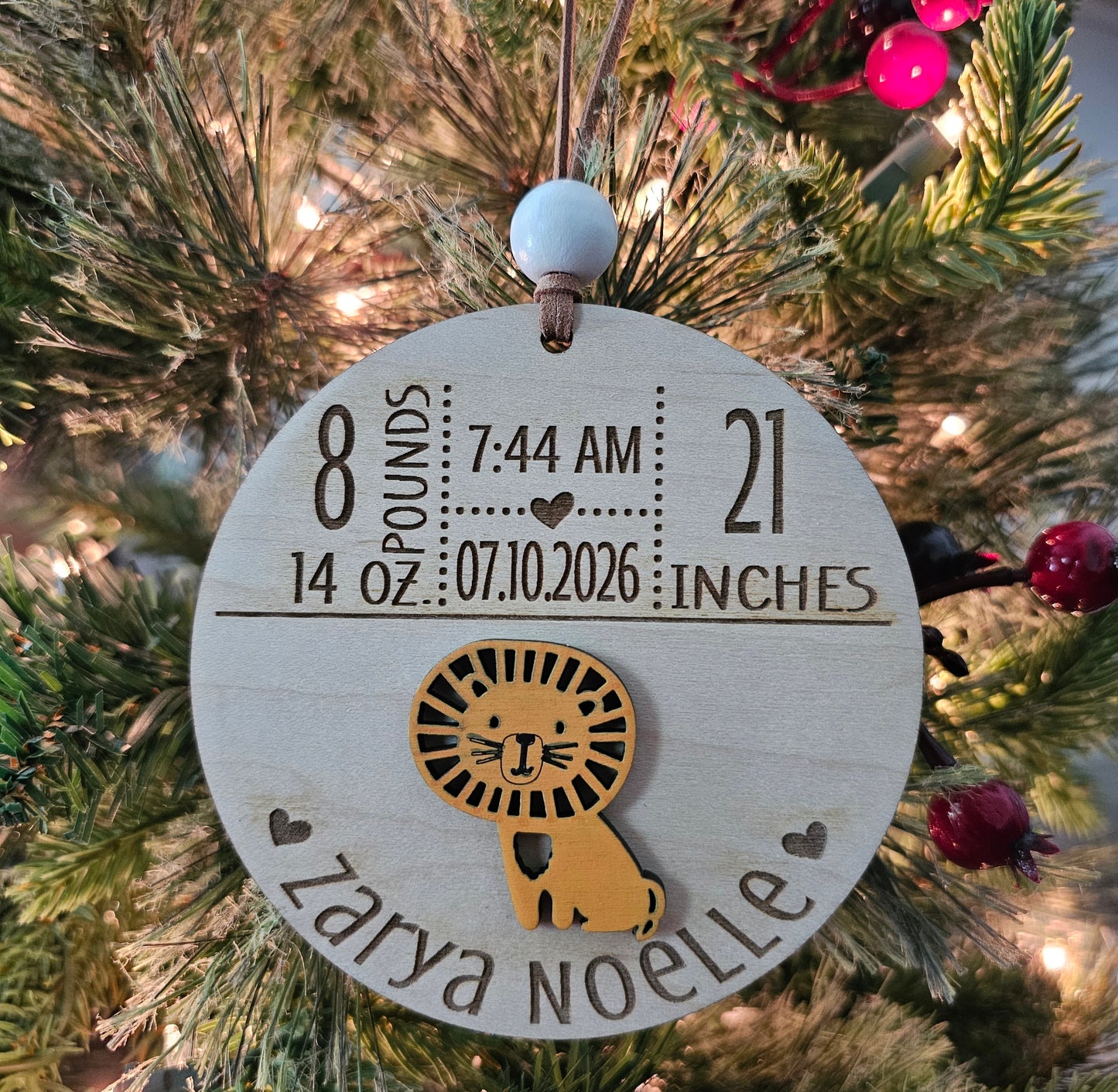 Baby Birth Stats Ornament