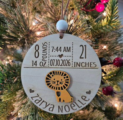 Baby Birth Stats Ornament