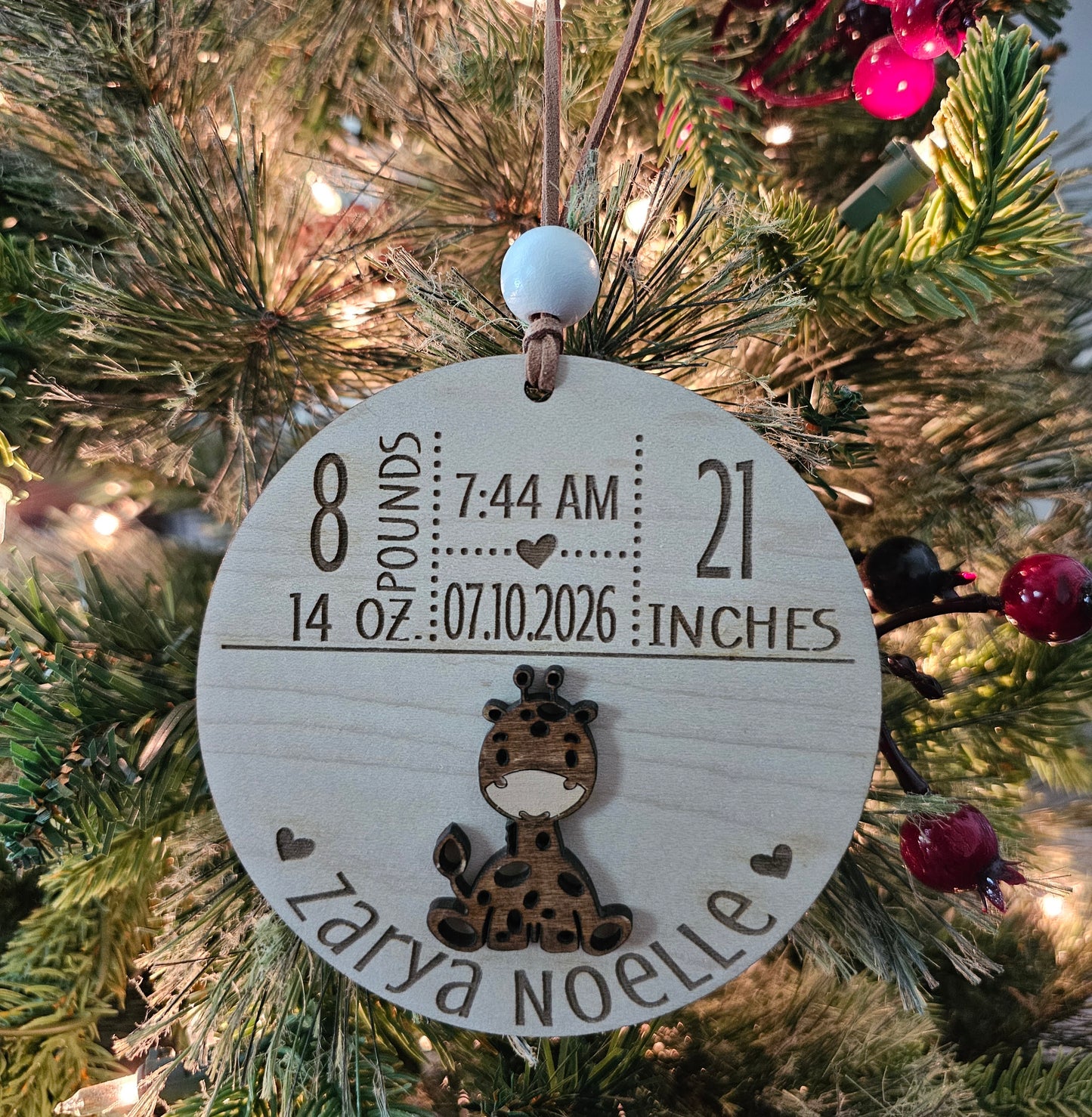 Baby Birth Stats Ornament